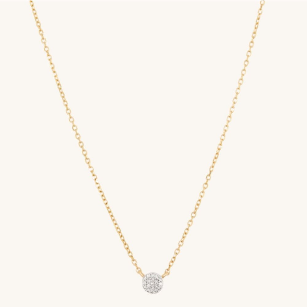 Mejuri Gold Necklace with Silver Pendant